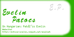 evelin patocs business card